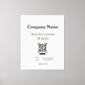 Toile scanner le QR pour le nom de l'entreprise du site