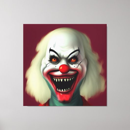 Toile scary clown horror portrait de monstre halloween (Recto)