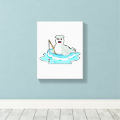 Toile Sceau à la pêche avec canne à pêche (Insitu (Plancher de Bois))