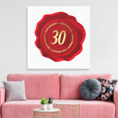 Toile sceau de cire rouge du 30e anniversaire (Insitu(Salon))