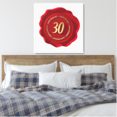 Toile sceau de cire rouge du 30e anniversaire (Insitu(Chambre))
