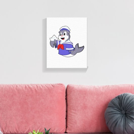 Toile Sceller comme marin avec bateau (Insitu(Salon))