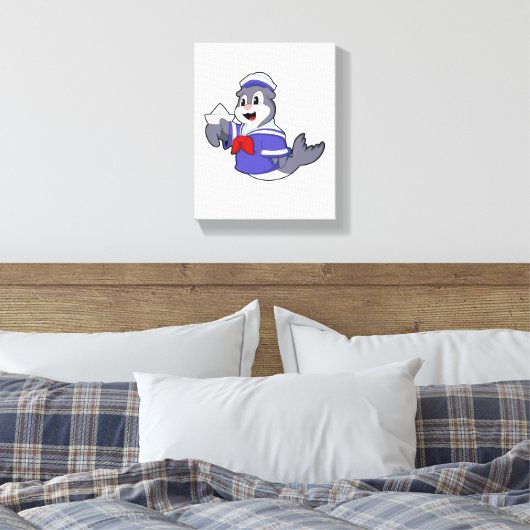 Toile Sceller comme marin avec bateau (Insitu(Chambre))