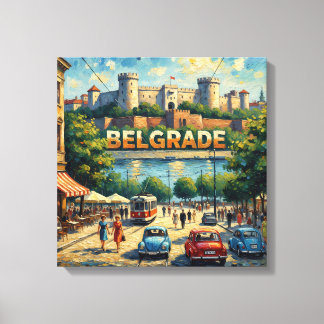 Toile Scène boulevardière de la forteresse de Belgrade T