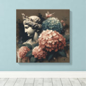 Toile Scène classique avec statue de gipsum (Insitu (Plancher de Bois))