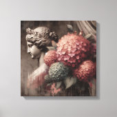 Toile Scène classique avec statue de gipsum et hydrangea (Recto)