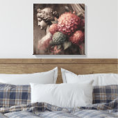 Toile Scène classique avec statue de gipsum et hydrangea (Insitu(Chambre))
