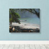 Toile Scène côtière, plage de brouillard, bord de mer, b (Insitu (Plancher de Bois))