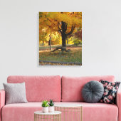 Toile Scène d'automne avec table de pique-nique. (Insitu(Salon))