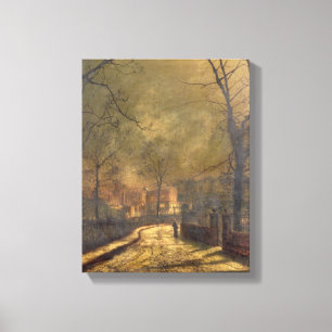 Toile Scène d'automne, Leeds, 1874 (huile à bord)