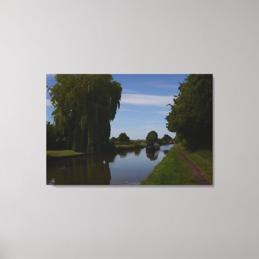 Toile Scène de canal anglais (Recto)