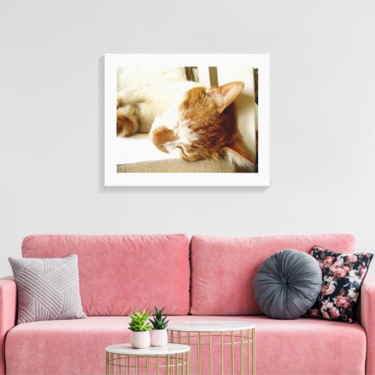 Toile Scène de chat endormi peint (Insitu(Salon))