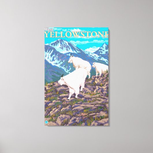 Toile Scène de chèvres de montagne - West Yellowstone, M (Recto)