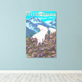 Toile Scène de chèvres de montagne - West Yellowstone, M (Insitu (Plancher de Bois))