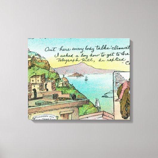 Toile Scène de dessin sur le climat (Recto)