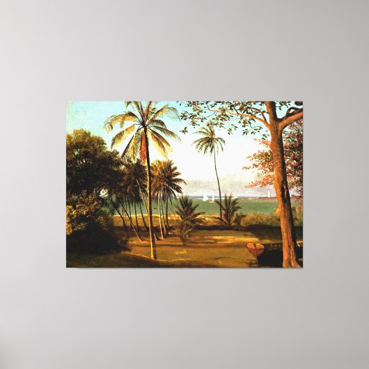 Toile Scène de Floride, célèbre oeuvre d'Albert Bierstad (Recto)