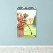 Toile Scène de golf à New York (Insitu (Plancher de Bois))