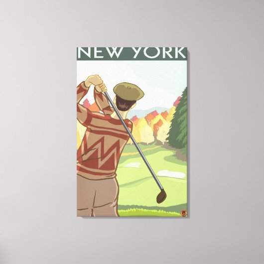 Toile Scène de golf à New York (Recto)