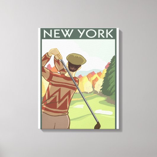Toile Scène de golf à New York (Recto)