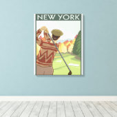 Toile Scène de golf à New York (Insitu (Plancher de Bois))