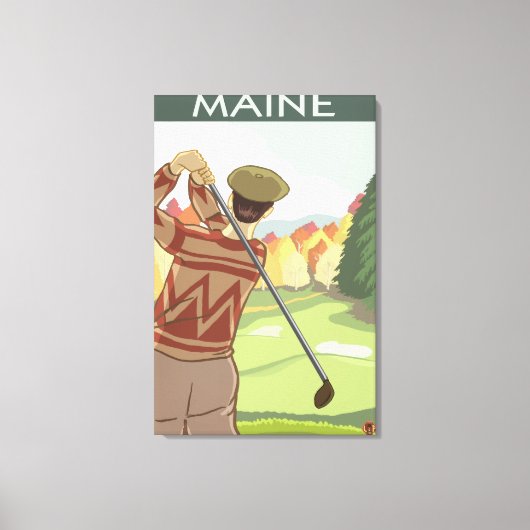 Toile Scène de golf du Maine (Recto)