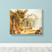 Toile Scène de jardin romantique (Insitu (Plancher de Bois))