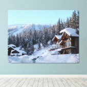 Toile Scène de la maison d'hiver (Insitu (Plancher de Bois))