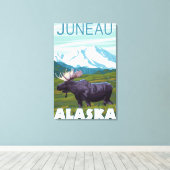 Toile Scène de l'orignal - Juneau, Alaska (Insitu (Plancher de Bois))