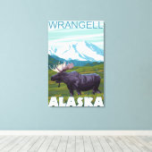 Toile Scène de l'orignal - Wrangell, Alaska (Insitu (Plancher de Bois))