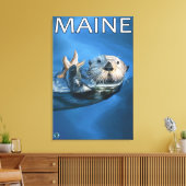 Toile Scène de Loutres de Maine (Insitu(Salon))