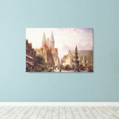 Toile Scène de marché à Braunschweig (Insitu (Plancher de Bois))
