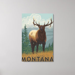 Toile Scène de MontanaElk