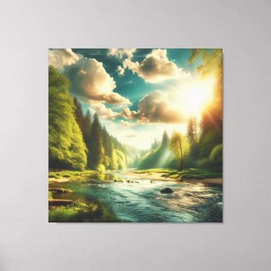 Toile Scène de nature ensoleillée (Recto)