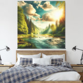 Toile Scène de nature ensoleillée (Insitu(Chambre))