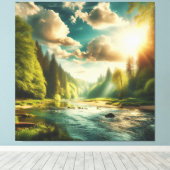 Toile Scène de nature ensoleillée (Insitu (Plancher de Bois))
