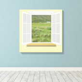 Toile Scène de pays en Irlande par fenêtre (Insitu (Plancher de Bois))