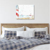 Toile Scène de phare rouge et blanc (Insitu(Chambre))