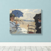 Toile Scène de plage de Claude Monet (Insitu (Plancher de Bois))
