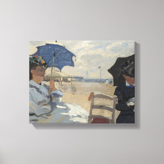Toile Scène de plage de Claude Monet (Recto)