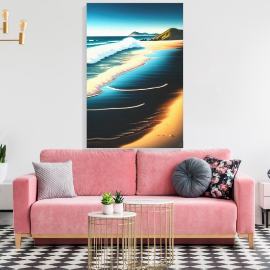 Toile Scène de plage en Nouvelle-Zélande - Imprimer en t (Insitu(Salon))