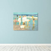 Toile Scène de plage impressionniste vintage (Insitu (Plancher de Bois))