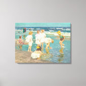Toile Scène de plage impressionniste vintage (Recto)
