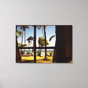 Toile Scène de plage tropicale Fiji Beach 36x24 (90x60cm