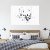 Toile Scène de restaurant Abstraite - (Insitu(Chambre))