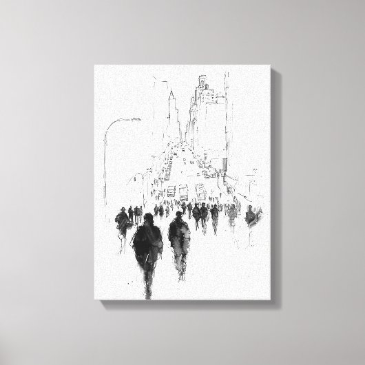 Toile Scène de rue Abstraite (Recto)