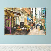 Toile Scène de rue européenne (Insitu (Plancher de Bois))