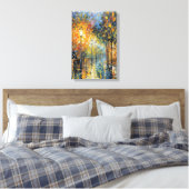 Toile Scène de rue impressionniste par une soirée pluvie (Insitu(Chambre))