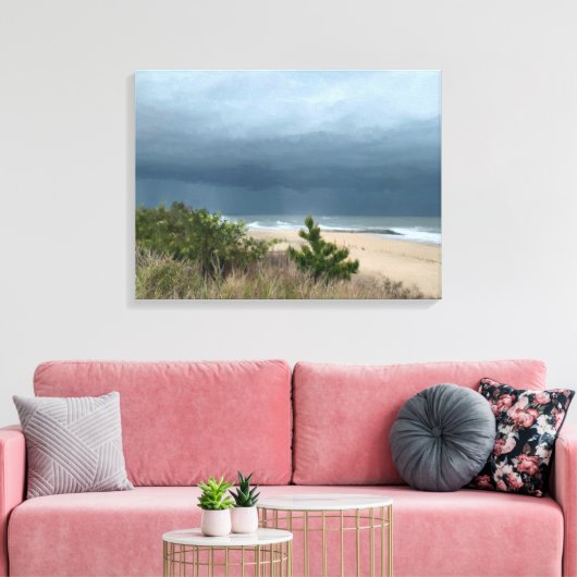 Toile Scène de Stormy Beach (Insitu(Salon))