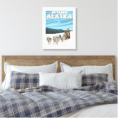 Toile Scène de traînée de chien - Iditarod, Alaska (Insitu(Chambre))