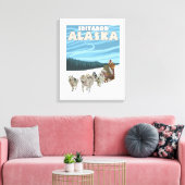 Toile Scène de traînée de chien - Iditarod, Alaska (Insitu(Salon))